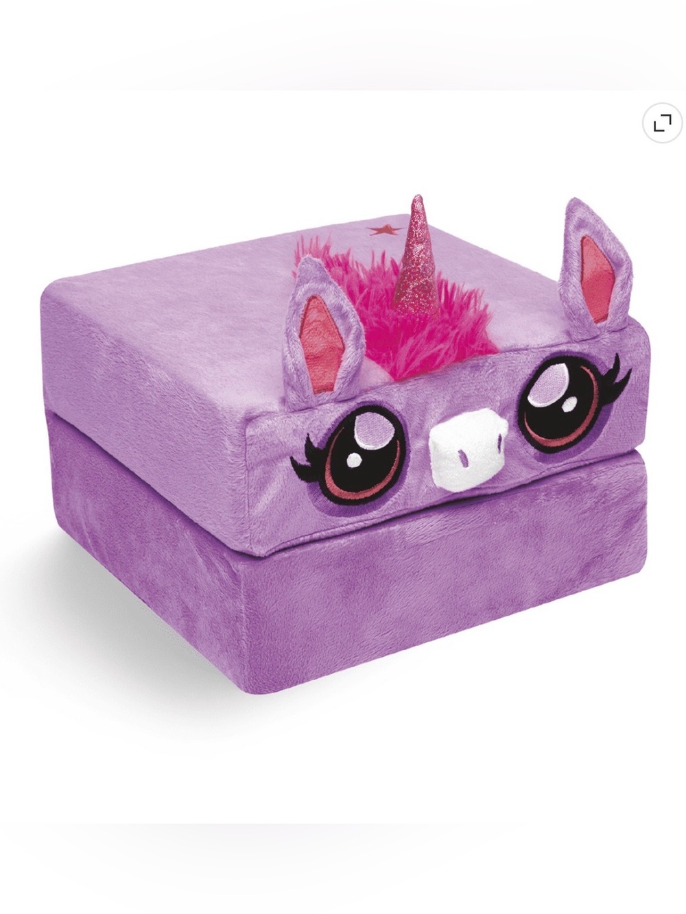 Pillow Cube Purple Unicorn NWT